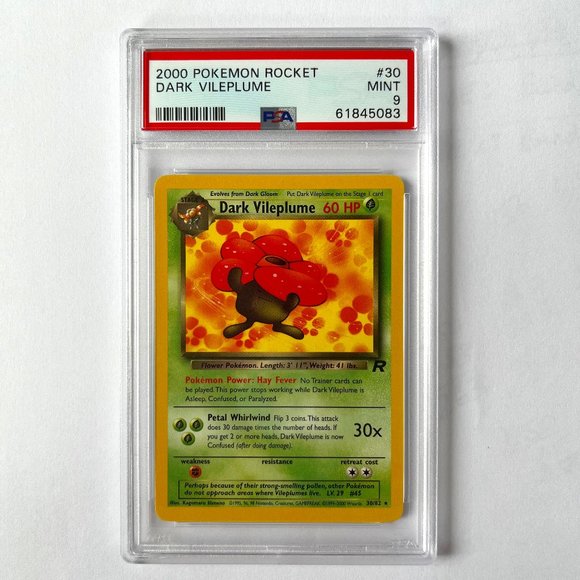 Pokemon Other - PSA 9 Dark Vileplume 30 Team Rocket Unlimited Non Holo Rare Pokémon 61845083